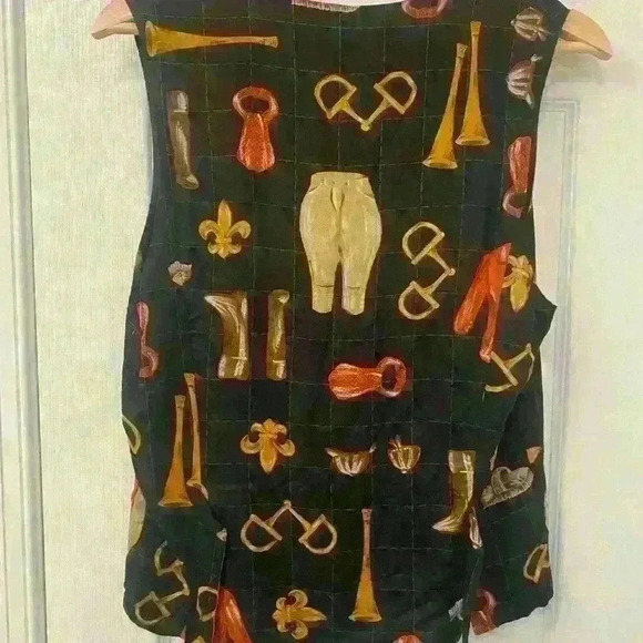 British Khaki by Robert Lighton Aquestrian Vest Horsebit design Size M - Picture 6 of 8